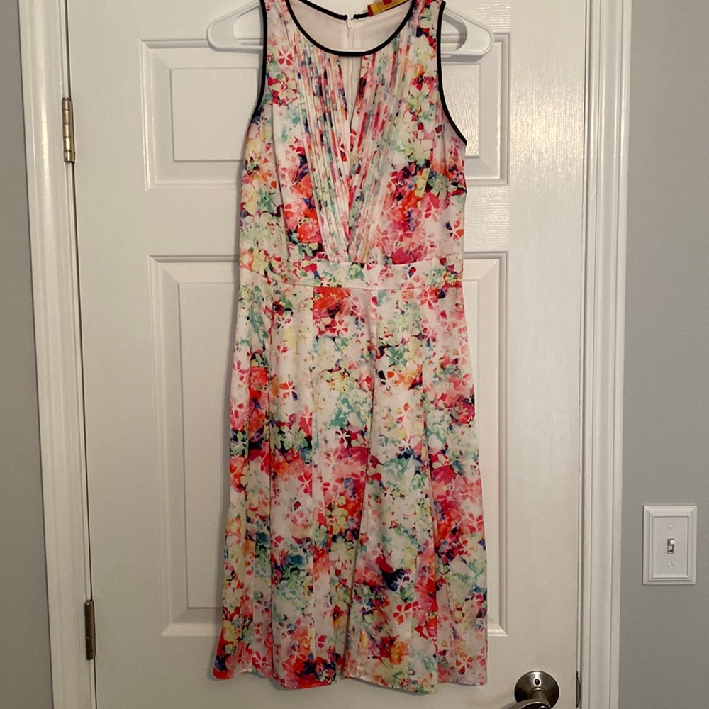 Catherine Malandrino watercolor swing style shift dress
